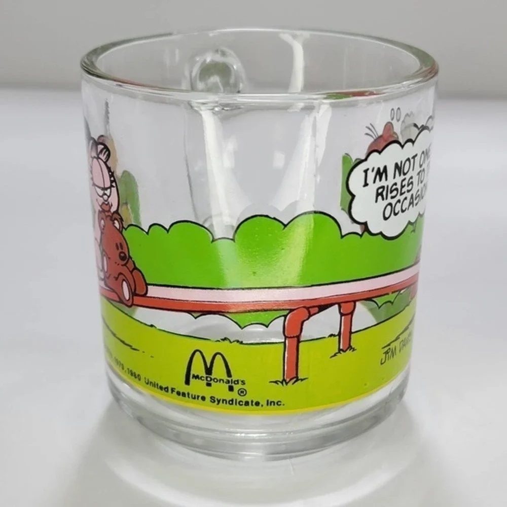 Vintage 1978 McDonald's Garfield Glass Coffee Mug - Jim Davis